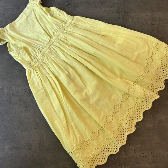 Eyelet yellow cotton dress - Picture 2 of 5